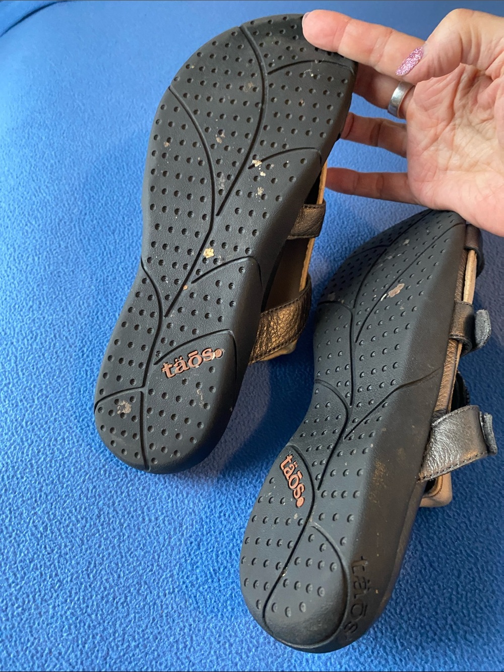 Taos Black Beaded Multi-Stone Slide Sandals - Picture 4 of 13